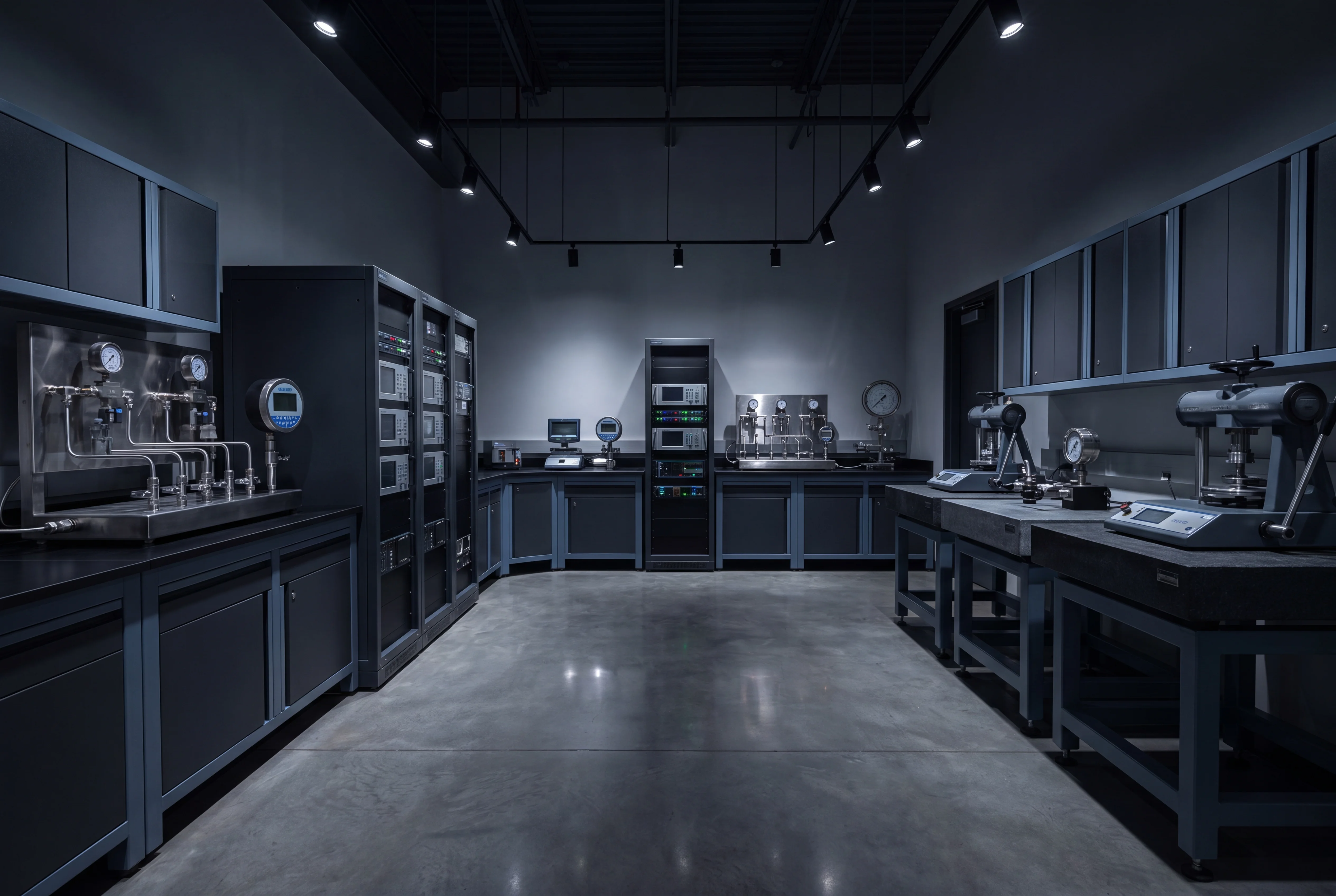 Industrial facility where calibrated pressure instruments are in service